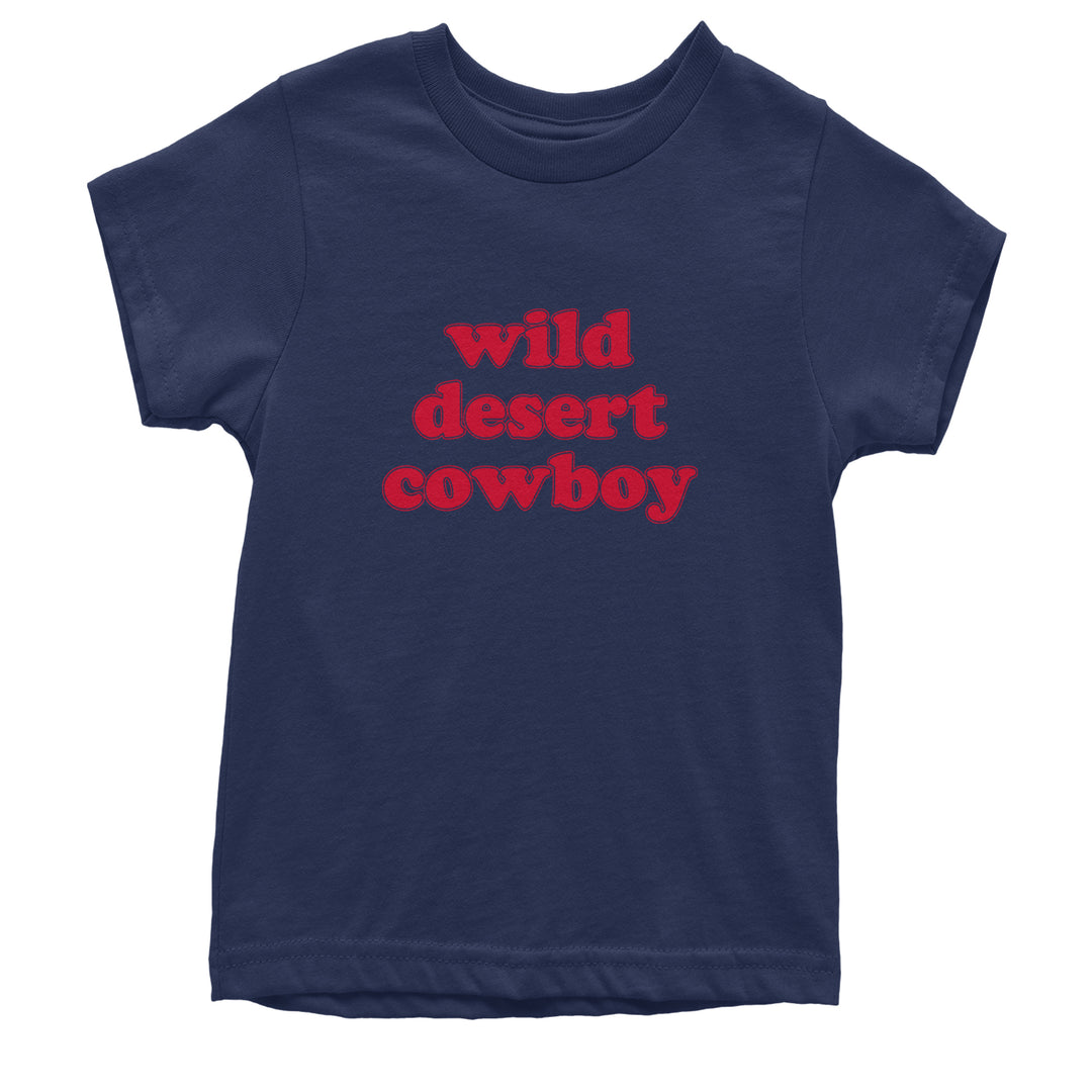 Wild Desert Cowboy Country Youth T-shirt Navy Blue