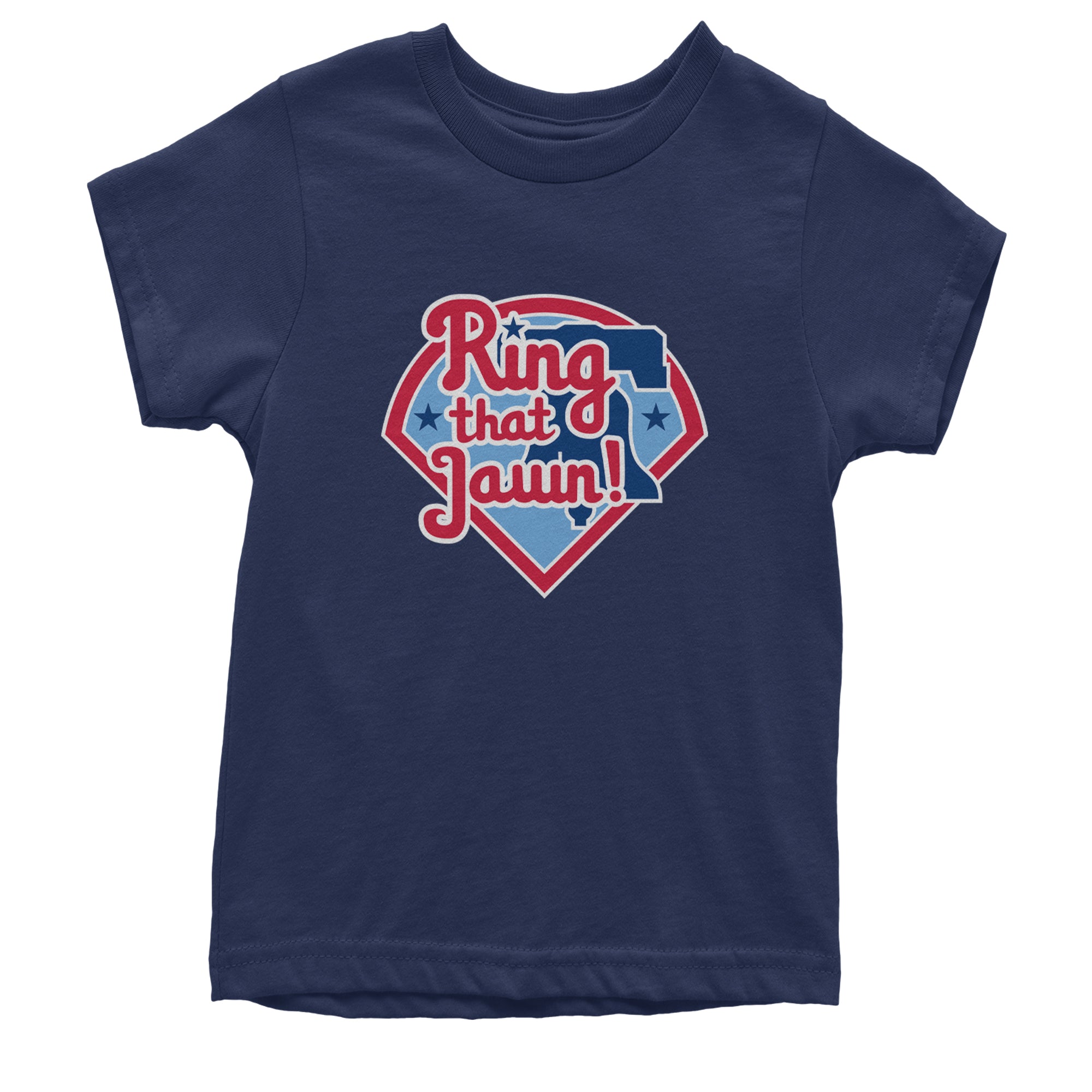 Ring That Jawn Philly Baseball Youth T-shirt Navy Blue