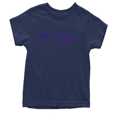 Los Doyers LA Baseball Youth T-shirt Navy Blue