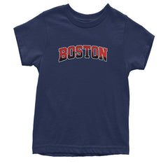Boston City Pride Skyline Youth T-shirt Navy Blue