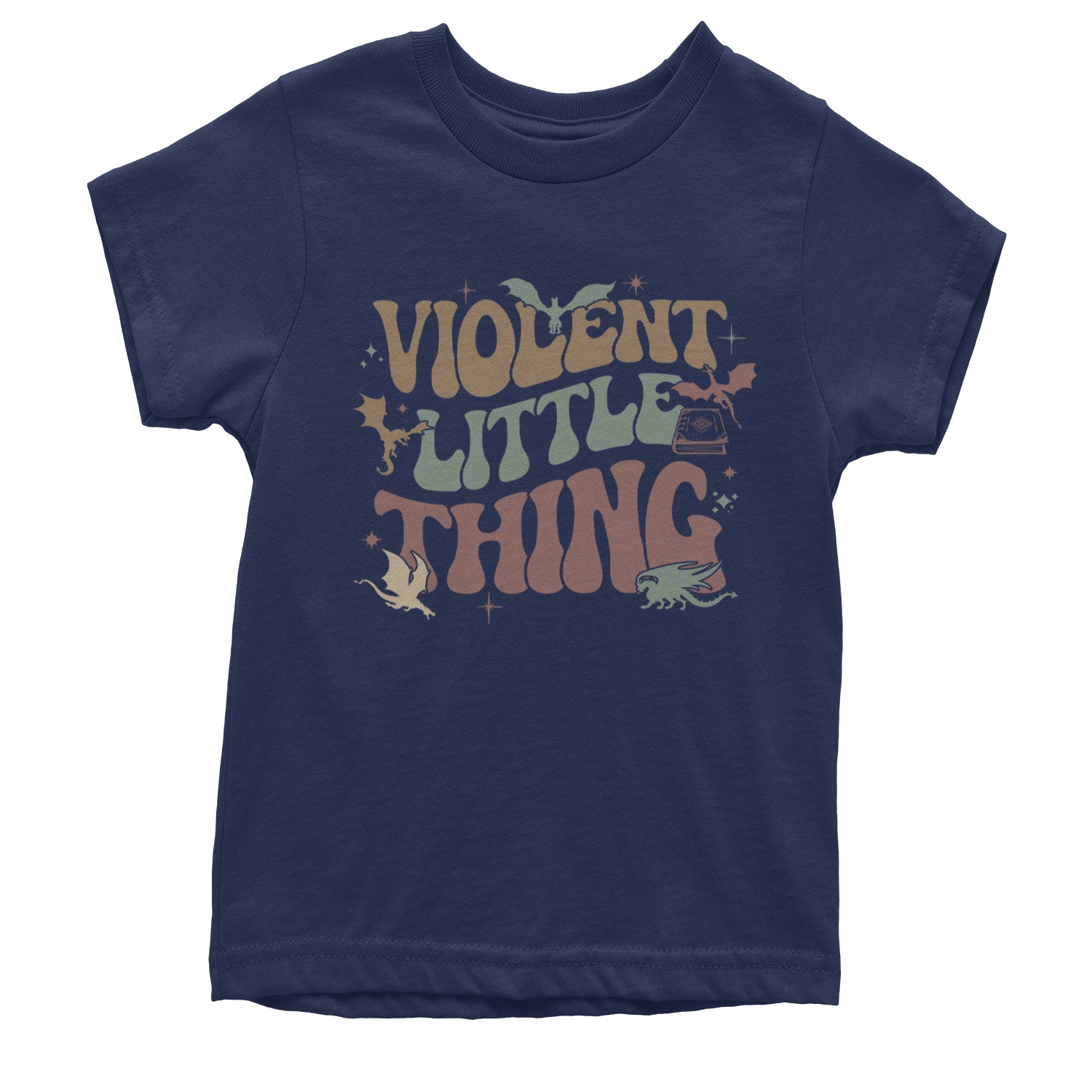 Violent Little Thing Dragon Youth T-shirt Navy Blue