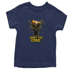 Hoist The Cone Pittsburgh Pride Youth T-shirt Navy Blue