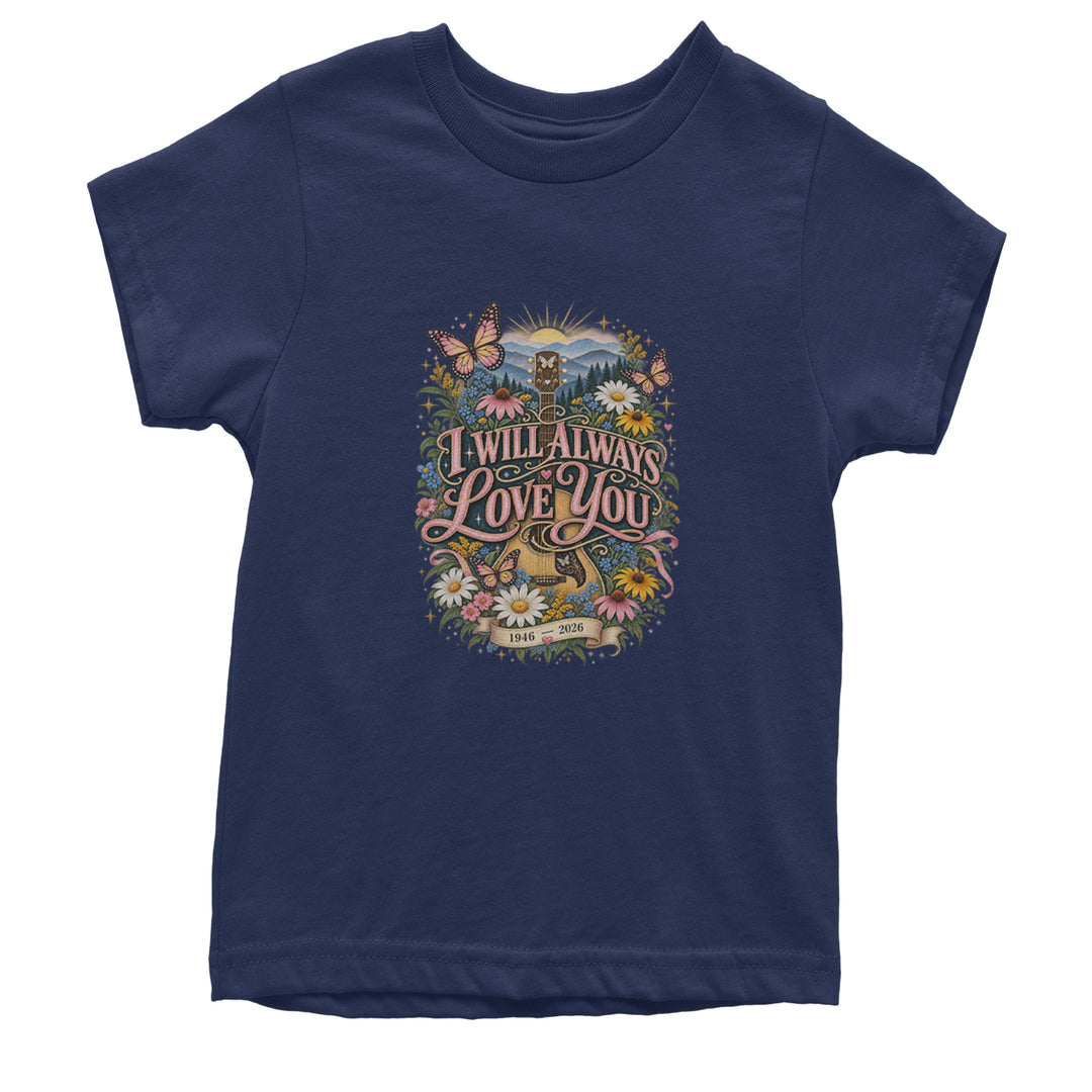 I Will Always Love You Dolly Youth T-shirt Navy Blue
