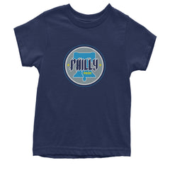 Philly Pride Liberty Bell Youth T-shirt Navy Blue
