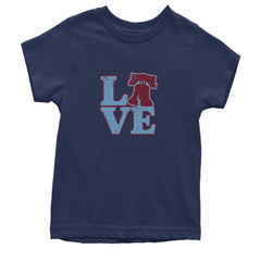 Love Philly Liberty Bell Youth T-shirt Navy Blue
