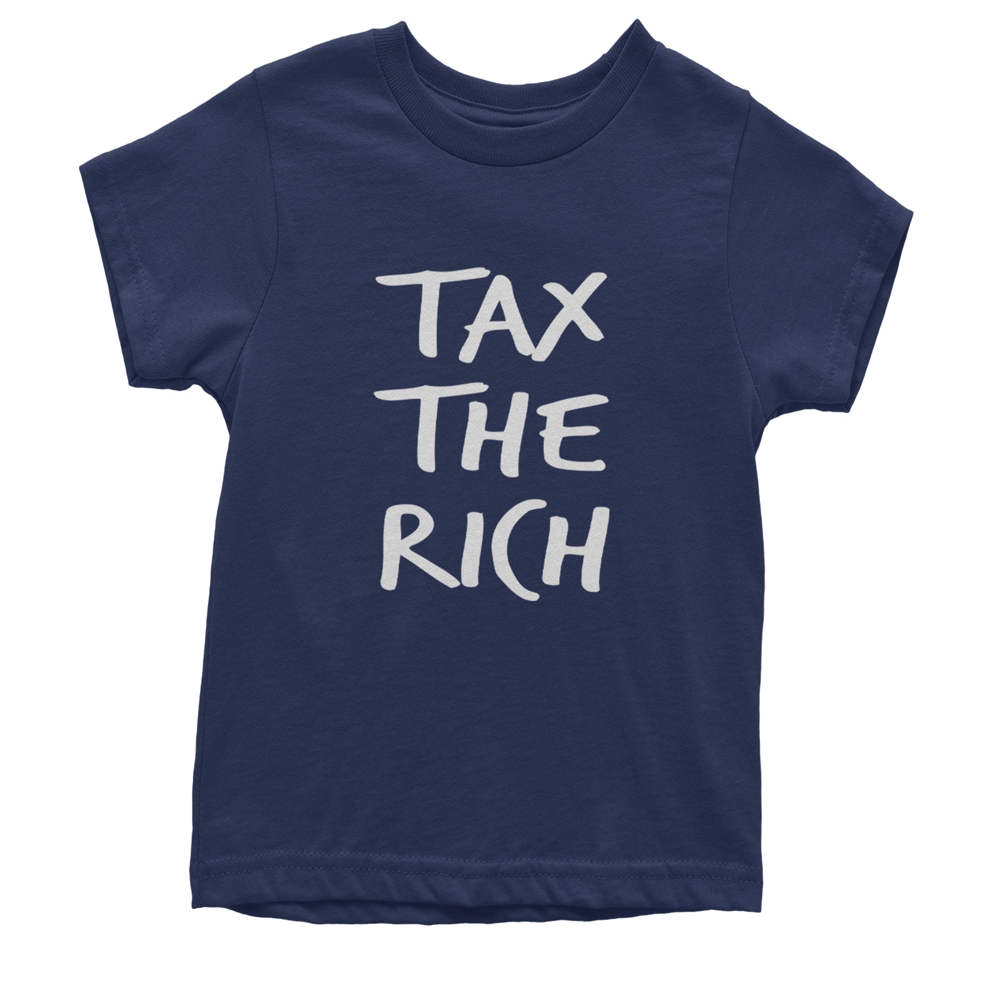 Tax the Rich Protest Wealth Inequality Youth T-shirt Navy Blue