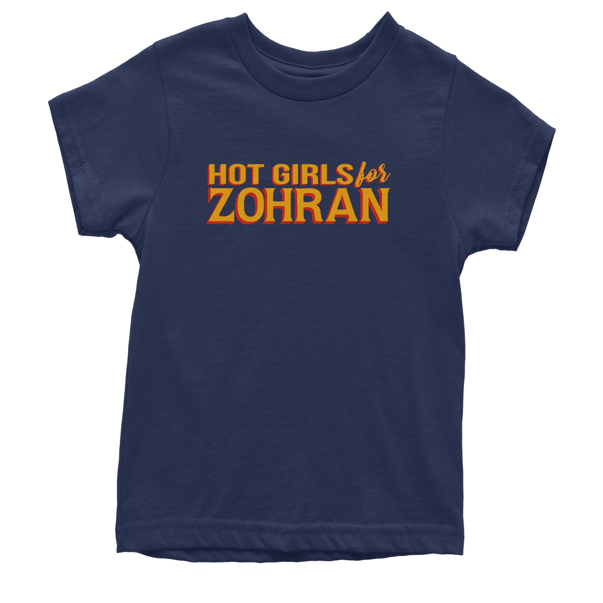 Hot Girls for Zohran Meme Youth T-shirt Navy Blue