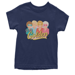 Stay Golden Girls Retro Youth T-shirt Navy Blue