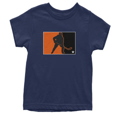 Hockey Enforcer Retro Vintage Youth T-shirt Navy Blue