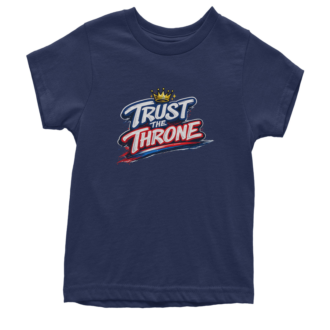 Trust The Throne Crown Philly Hoops Youth T-shirt Navy Blue