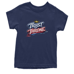 Trust The Throne Crown Philly Hoops Youth T-shirt Navy Blue
