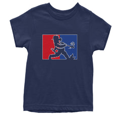 Batter Up Philly Baseball Phan Youth T-shirt Navy Blue