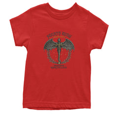 Fourth Wing Dragon Rider Vintage Basgiath War College Youth T-shirt Red
