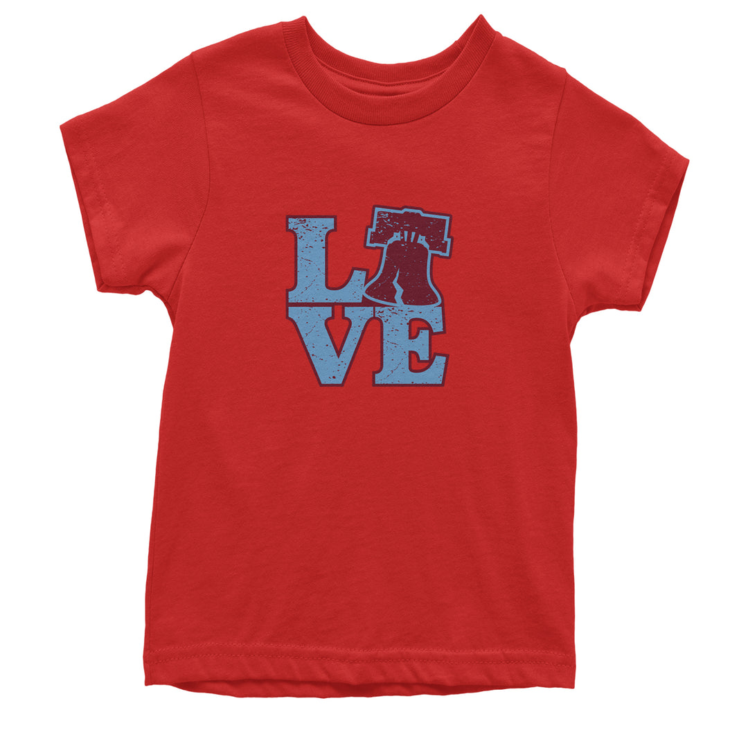 Love Philly Liberty Bell Youth T-shirt Red