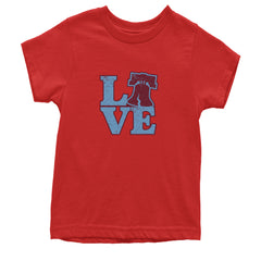Love Philly Liberty Bell Youth T-shirt Red