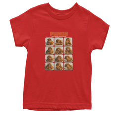 Punch Play Hard Love Harder Youth T-shirt Red