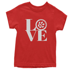 TLC LOVE Dog Rescue Youth T-shirt Red