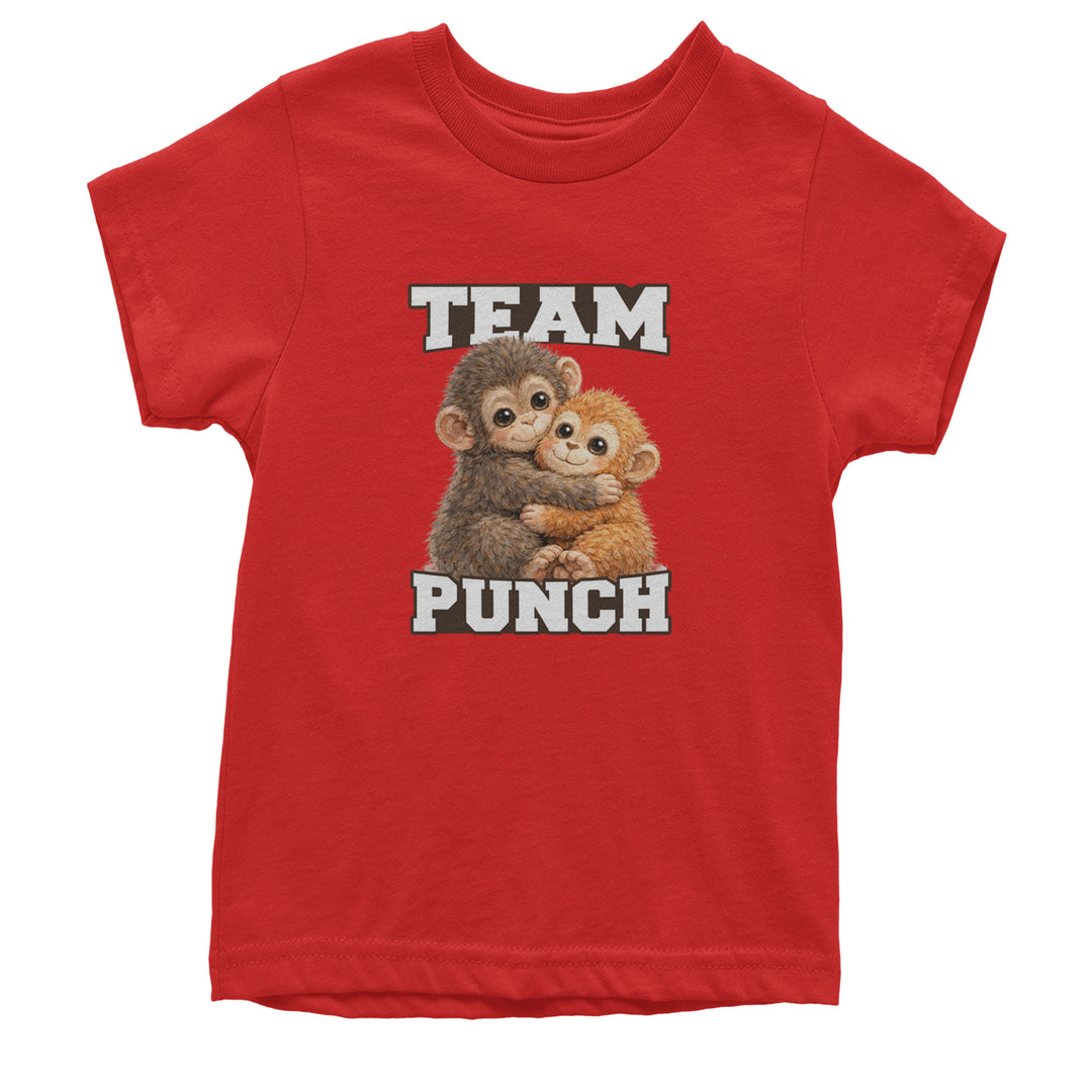 Team Punch Panchi-kun Monkey Youth T-shirt Red