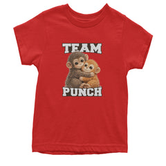 Team Punch Panchi-kun Monkey Youth T-shirt Red