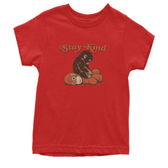 Punch Stay Kind Macaque Youth T-shirt Red