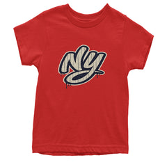 NYC New York City Grunge Street Youth T-shirt Red