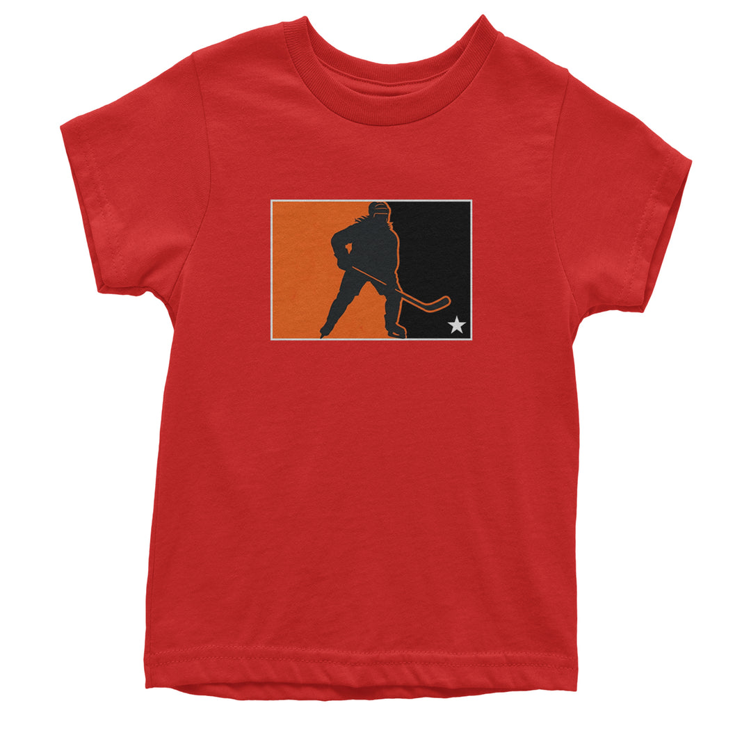 Hockey Enforcer Retro Vintage Youth T-shirt Red