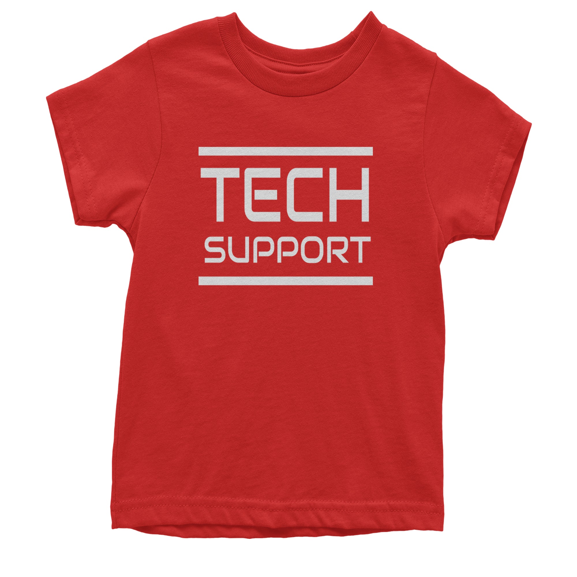 Tech Support Technologist IT Youth T-shirt Red