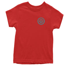 TLC To Love a Canine Dog Rescue Teal Youth T-shirt Red