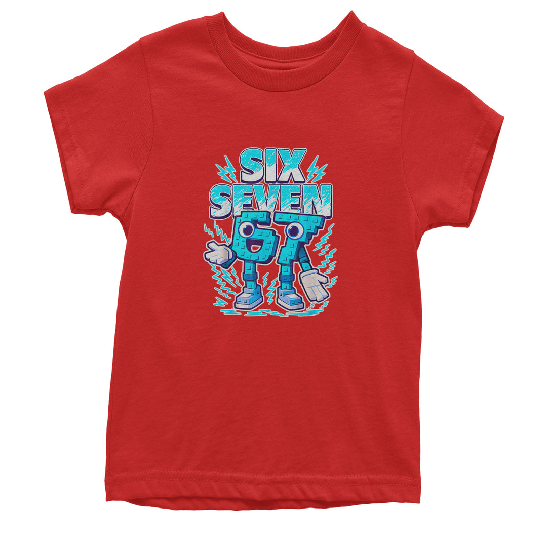 67 Brainrot Meme Slang Youth T-shirt Red