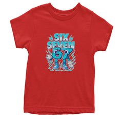 67 Brainrot Meme Slang Youth T-shirt Red