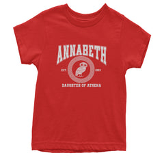 Annabeth Daughter of Athena Owl Wisdom Youth T-shirt Red