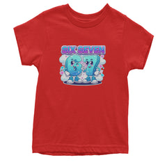 67 Six Seven Meme Kawaii Cloud Youth T-shirt Red