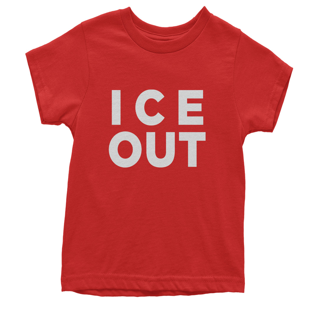 Ice Out Protest Youth T-shirt Red