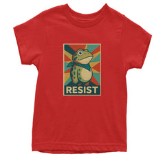 Resist Portland Protest Frog Youth T-shirt Red