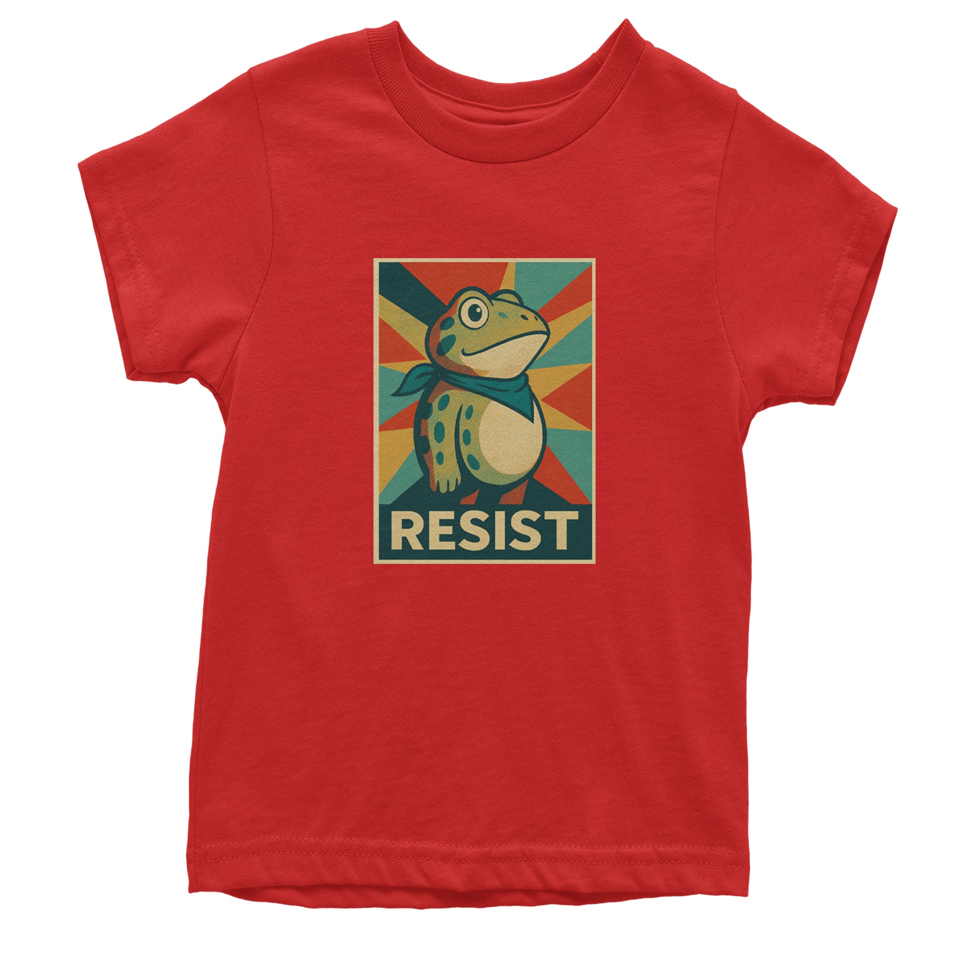 Resist Portland Protest Frog Youth T-shirt Red