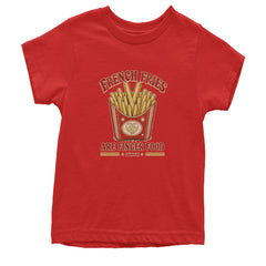 French Fries Are Finger Food IYKYK Youth T-shirt Red