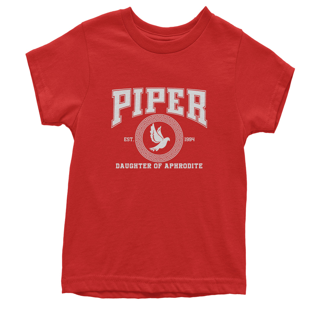 Piper Daughter of Aphrodite Rebel Heart Youth T-shirt Red