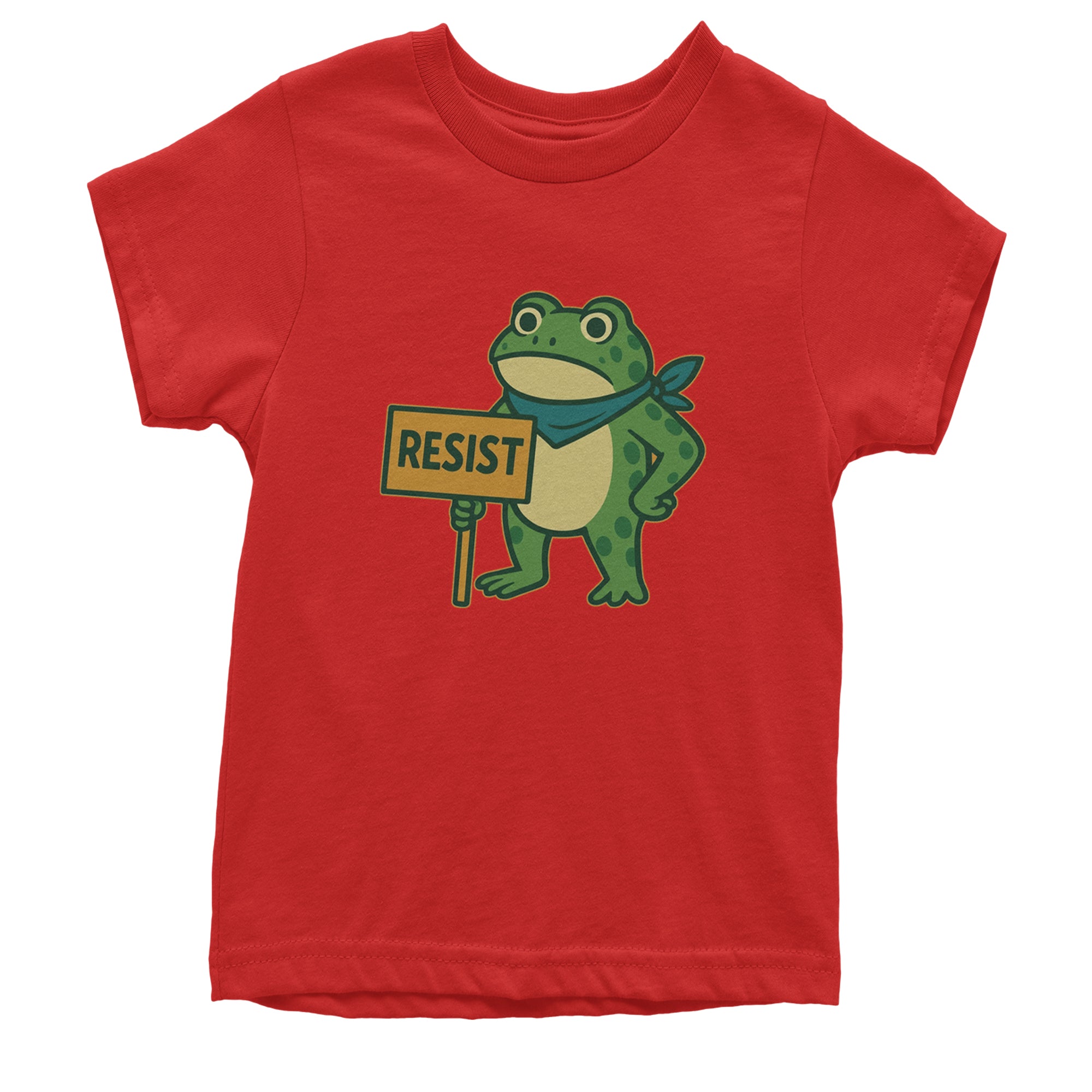 Sign Resist Meme Frog Protest Youth T-shirt Red