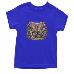 Forever Our Tennessee Butterfly Dolly Youth T-shirt Royal Blue