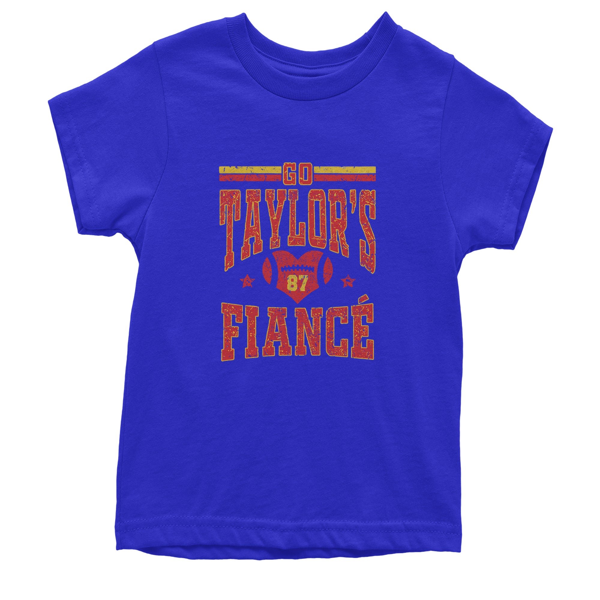 Go Taylor's Fiancé Engagement Game Day Youth T-shirt Royal Blue