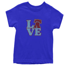 Love Philly Liberty Bell Youth T-shirt Royal Blue
