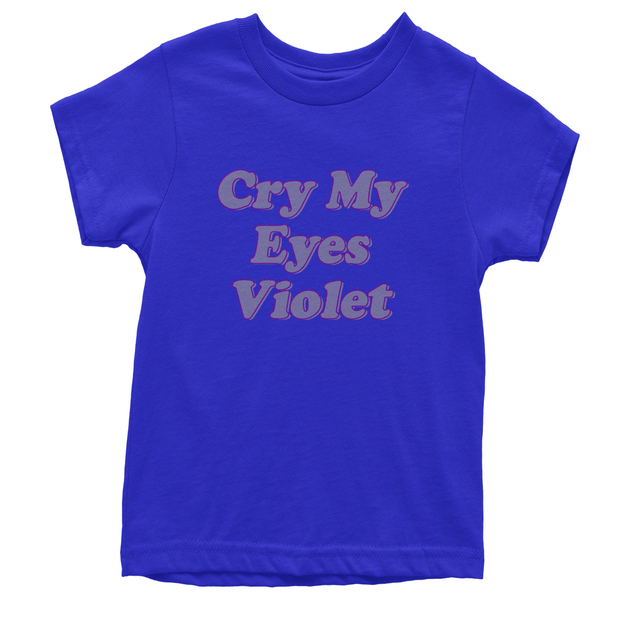 Cry My Eyes Violet Drama Queen Youth T-shirt Royal Blue