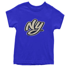 NYC New York City Grunge Street Youth T-shirt Royal Blue
