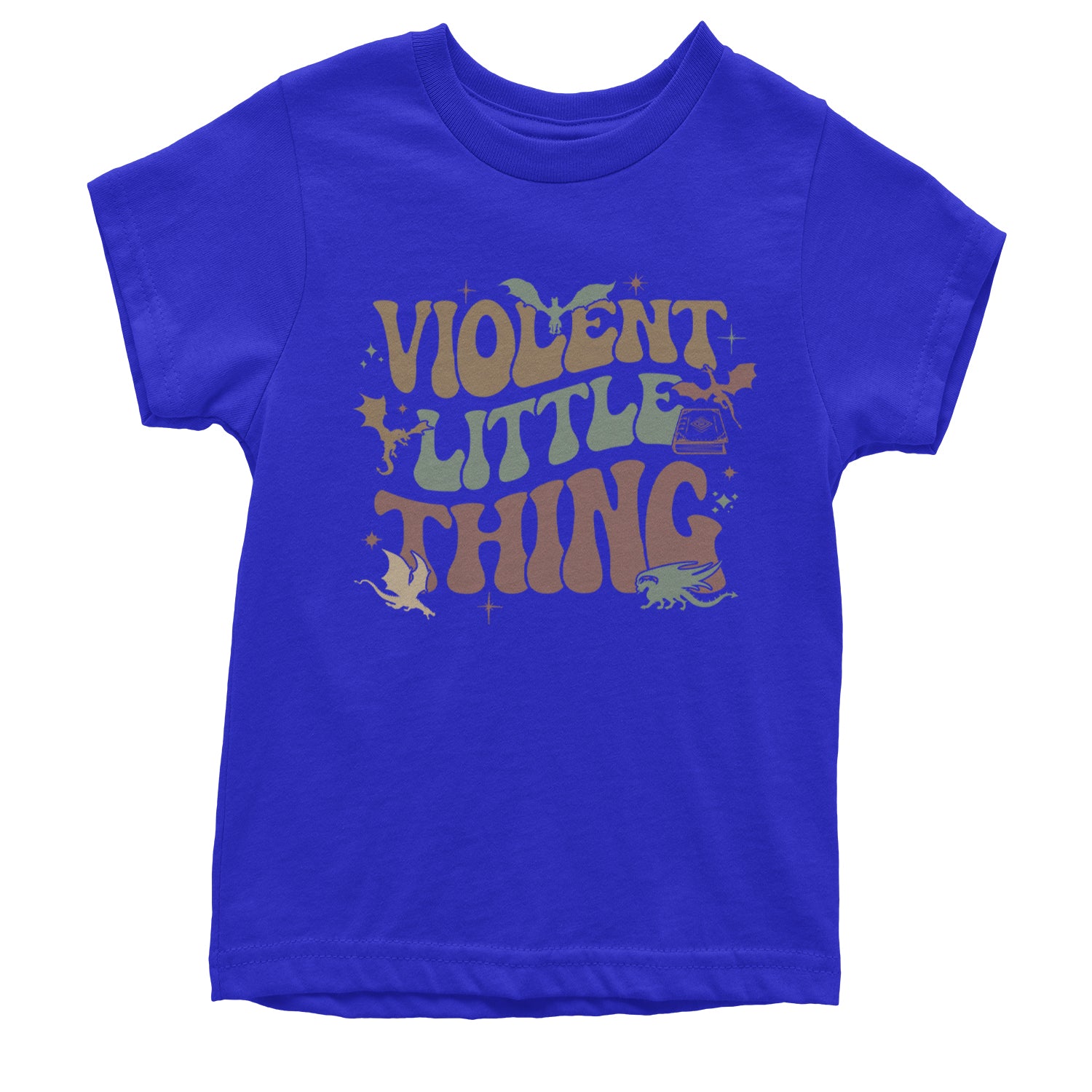 Violent Little Thing Dragon Youth T-shirt Royal Blue