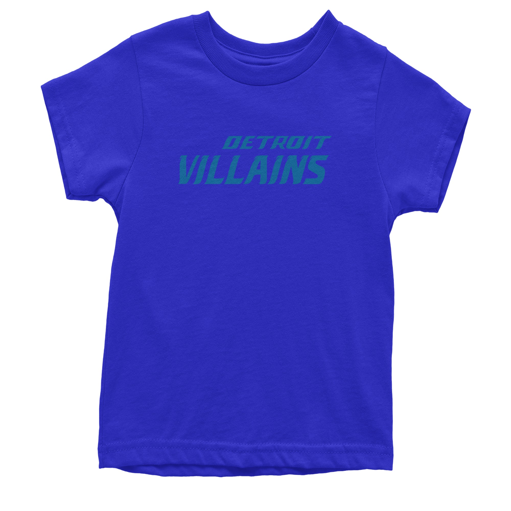 Detroit Villains Grit Football Youth T-shirt Royal Blue