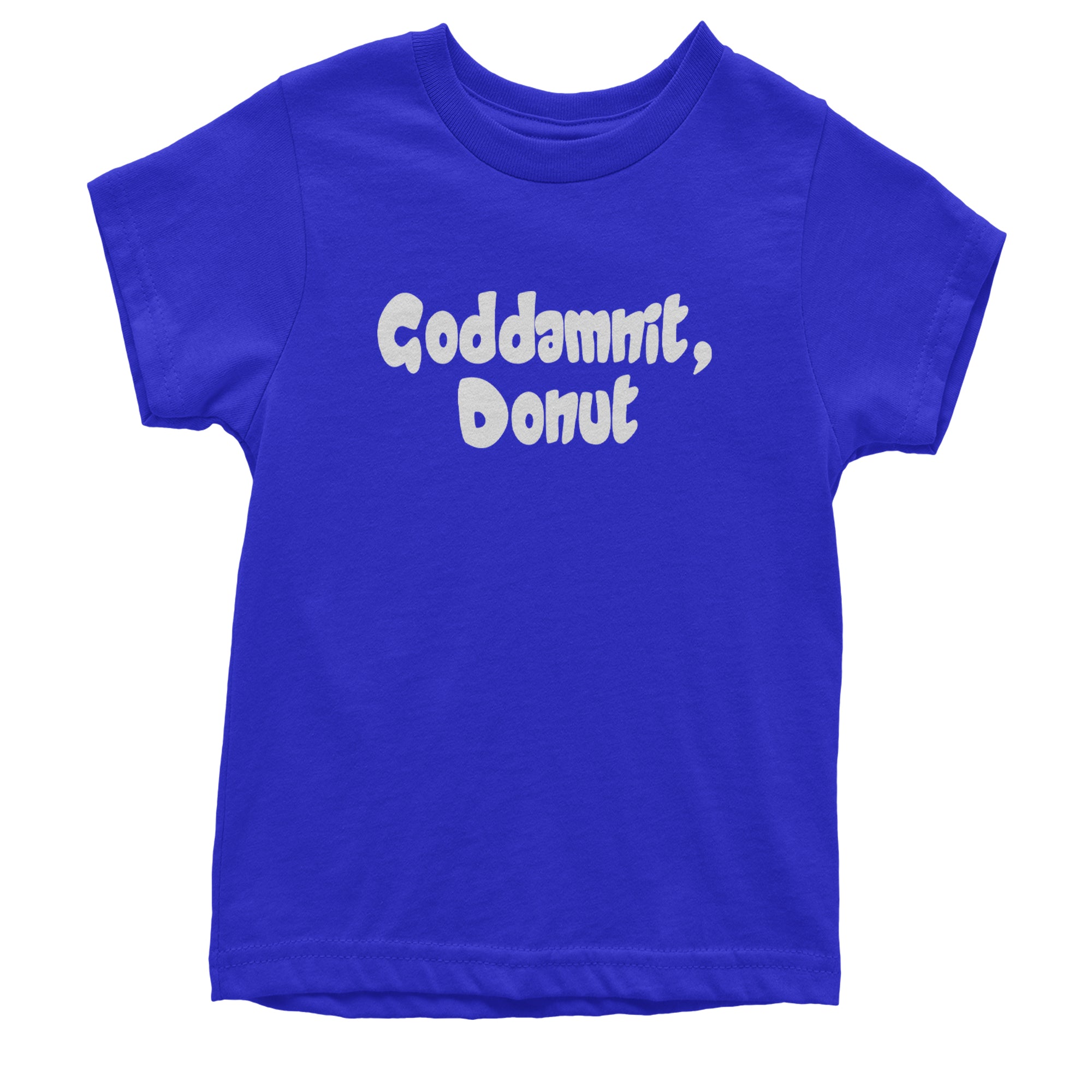 Godd-mnit, Donut Carl Youth T-shirt Royal Blue