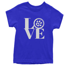 TLC LOVE Dog Rescue Youth T-shirt Royal Blue