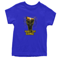 Hoist The Cone Pittsburgh Pride Youth T-shirt Royal Blue