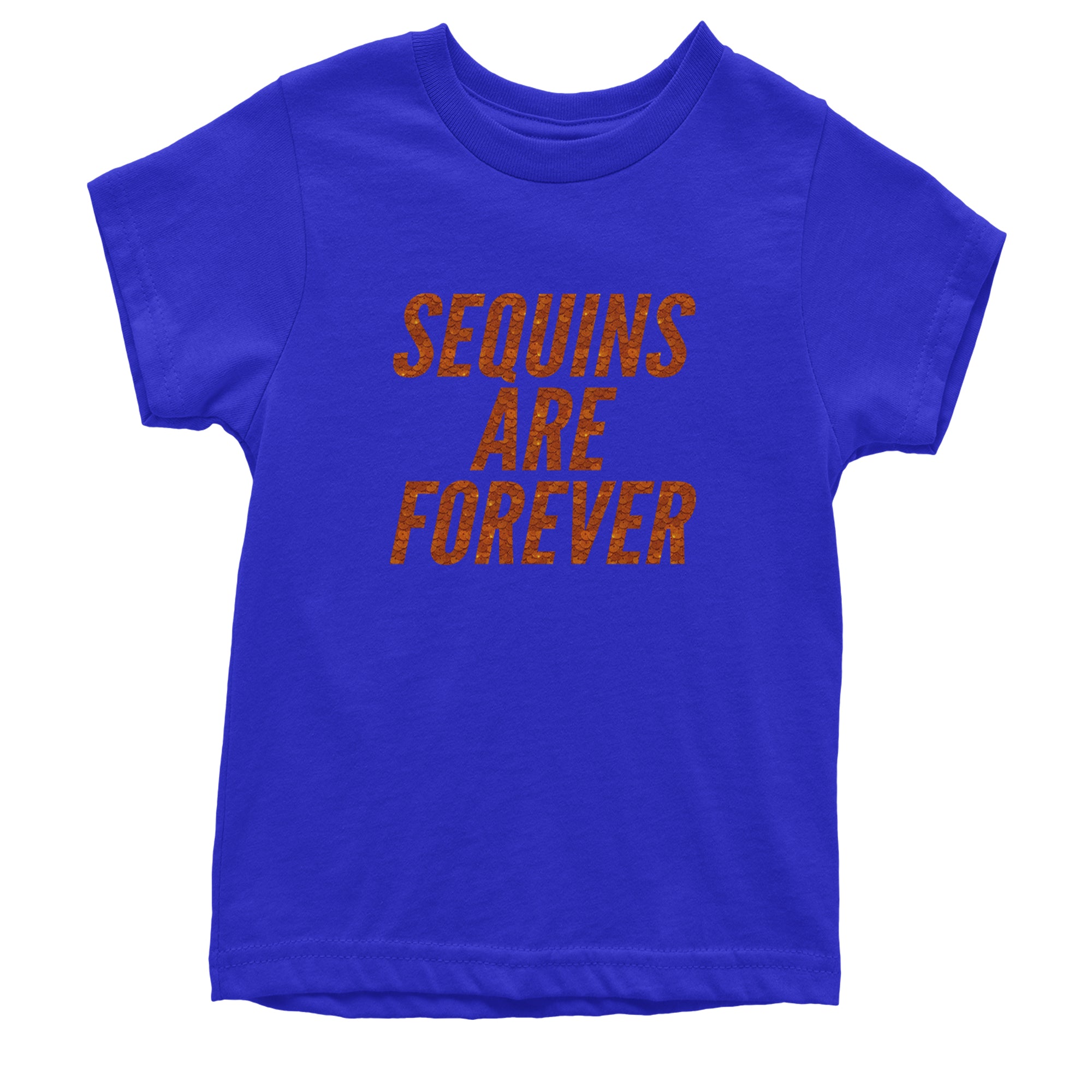 Sequins Are Forever Retro Glam Youth T-shirt Royal Blue