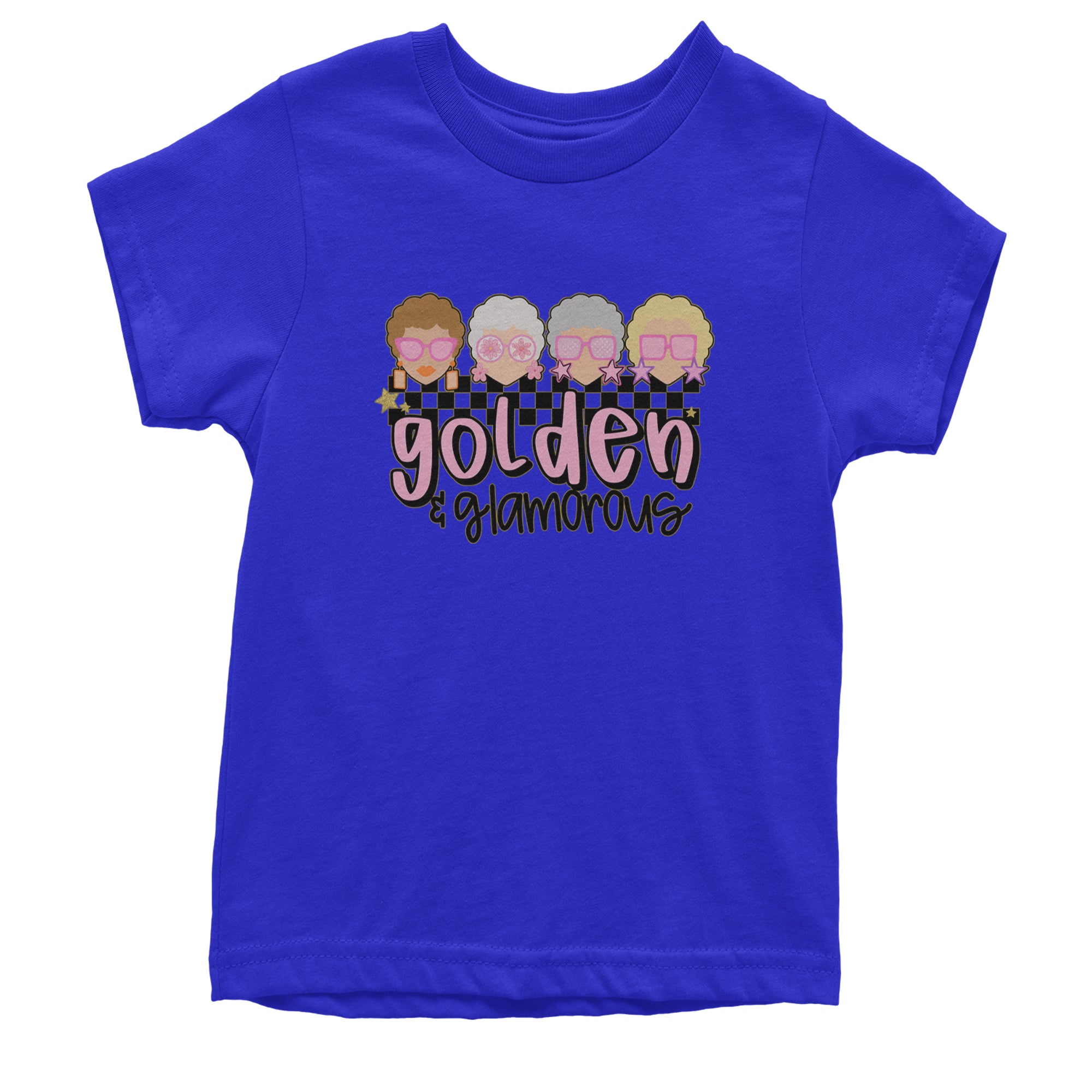 Golden And Glamorous Golden Girls Youth T-shirt Royal Blue